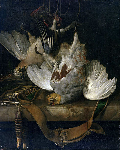 Die Tasche, 1679 von Willem van Aelst | Leinwand-Kunstdruck