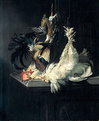 Stillleben mit Geflügel, 1658 von Willem van Aelst | Leinwand-Kunstdruck