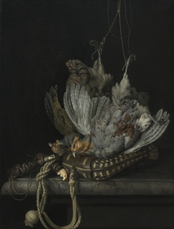 Jagdstilleben mit Rebhühnern, n.d. | Willem van Aelst | Giclée Leinwand-Kunstdruck