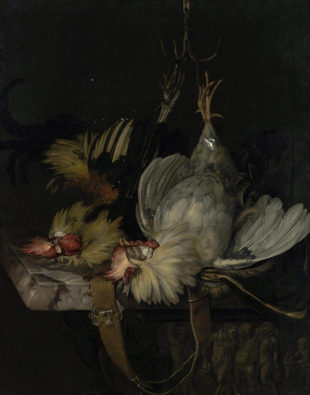 Totes Wild auf einer Steintischplatte, 1627-1683 | Willem van Aelst | Giclée Leinwand-Kunstdruck