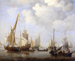 Calm Sea | Willem van de Velde | Painting Reproduction
