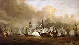 The Battle of the Texel, 11-21 August 1673, n.d. von Willem van de Velde | Leinwand Kunstdruck