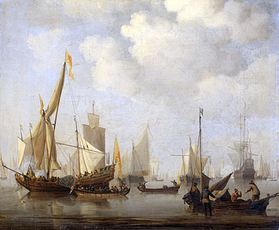 Calm Sea, c.1650/07 | Willem van de Velde | Giclée Leinwand Kunstdruck