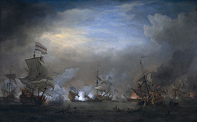 Nächtliche Schlacht: Cornelis Tromps 