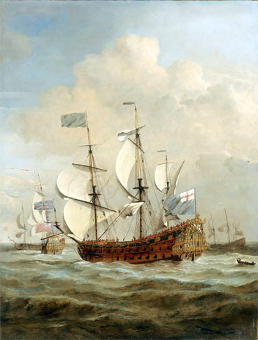 The 'St Andrew' at Sea in a Moderate Breeze, c.1673 | Willem van de Velde | Giclée Canvas Print