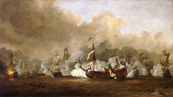 The Battle of the Texel, 11-21 August 1673, n.d. | Willem van de Velde | Giclée Canvas Print