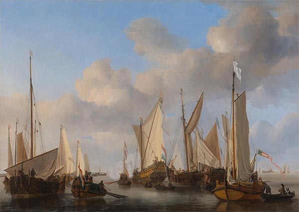 A Dutch Yacht Saluting, 1661 | Willem van de Velde | Giclée Canvas Print