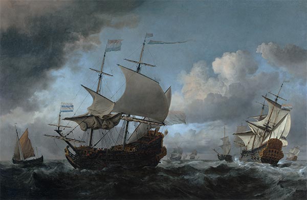 The Dutch Fleet Assembling Before the Four Days Battle of 11-14 June 1666, 1670 | Willem van de Velde | Giclée Canvas Print