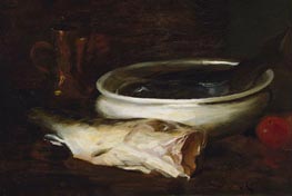 Fisch und Stillleben, c.1904/09 von William Merritt Chase | Leinwand Kunstdruck