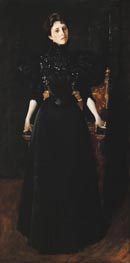 Portrait of a Lady in Black, c.1895 by William Merritt Chase | Canvas Print