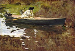 Mrs Chase in Prospect Park, 1886 by William Merritt Chase | Canvas Print