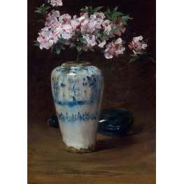 Pink Azalea-Chinese Vase - William Merritt Chase