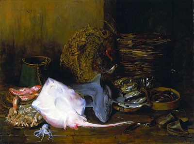 Der Ertrag der Gewässer, 1878 von William Merritt Chase | Leinwand-Kunstdruck