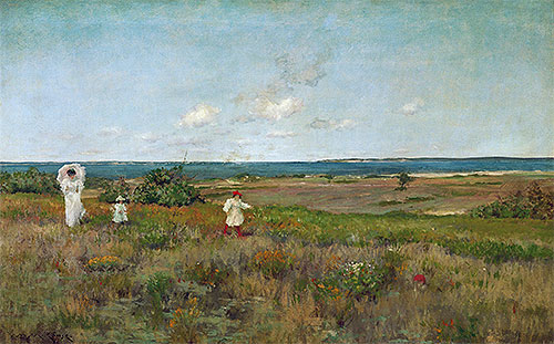 In der Nähe des Strandes, Shinnecock, c.1895 von William Merritt Chase | Leinwand-Kunstdruck