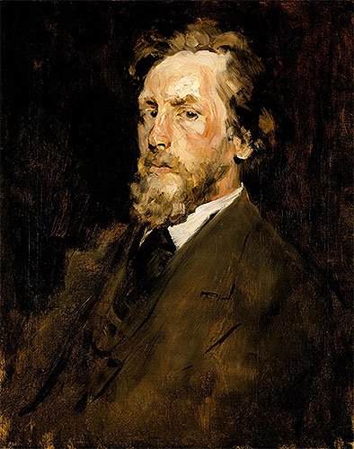 Porträt von Eilif Peterssen, c.1875 von William Merritt Chase | Leinwand-Kunstdruck