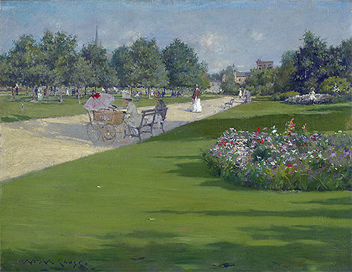 Tompkins Park, Brooklyn, 1887 | William Merritt Chase | Giclée Leinwand Kunstdruck