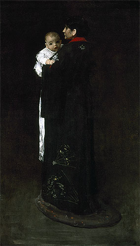 Mother and Child (The First Portrait), c.1885/90 | William Merritt Chase