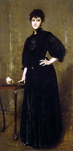 Lady in Black, 1888 | William Merritt Chase | Giclée Canvas Print