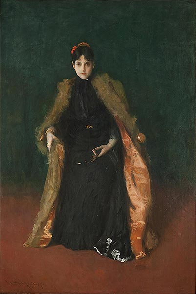William Merritt Chase | Frau Chase, c.1890/95 | Giclée Leinwand Kunstdruck