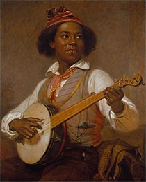 Der Banjo-Spieler, 1856 von William Sidney Mount | Leinwand Kunstdruck