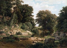 William Trost Richards | Woodland Brook, 1861 | Giclée Canvas Print