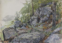 William Trost Richards | Woodland Boulders, c.1877/78 | Giclée Paper Print