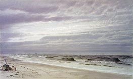 William Trost Richards | Beach Scene with Barrel and Anchor | Giclée Canvas Print