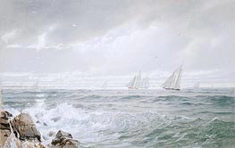 William Trost Richards | Yachts Off Newport | Giclée Canvas Print