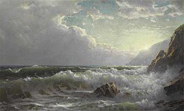 Off the Coast of Cornwall, 1904 von William Trost Richards | Leinwand Kunstdruck