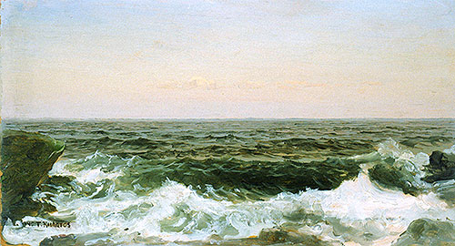 William Trost Richards | Sea off Cananicut Island, R. I., c.1880 | Giclée Canvas Print