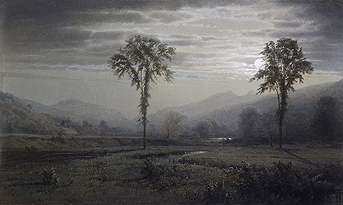 Moonlight on Mount Lafayette, New Hampshire, 1873 | William Trost Richards | Giclée Paper Art Print