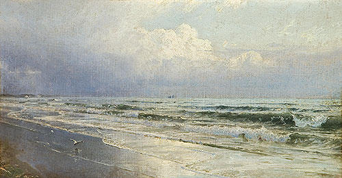 New Jersey Seascape - Atlantic City, c.1880/90 | William Trost Richards | Giclée Canvas Print