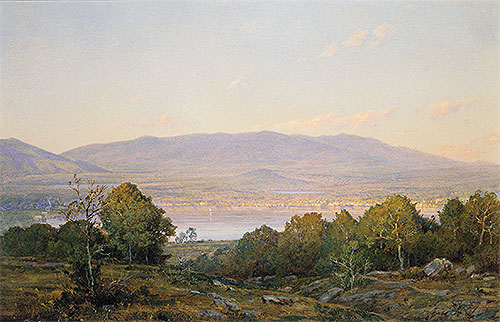 Sundown at Centre Harbor, New Hampshire, 1874 | William Trost Richards | Giclée Paper Art Print