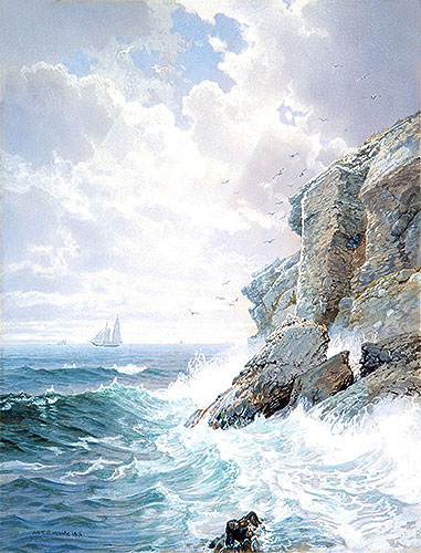 Purgatory Cliff, 1876 | William Trost Richards | Giclée Paper Art Print