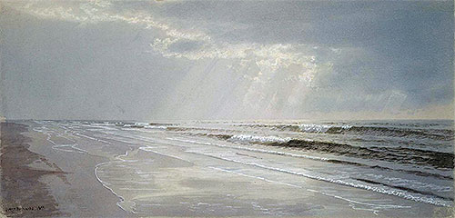 Beach with Sun Drawing Water, 1872 | William Trost Richards | Giclée Papier-Kunstdruck