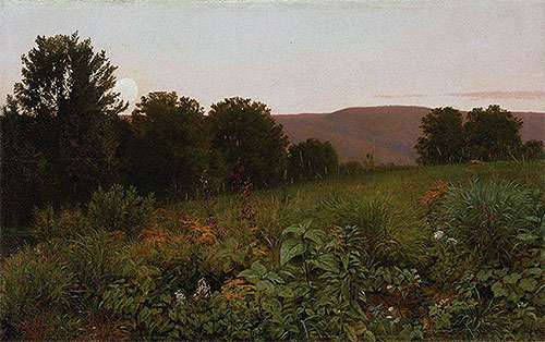 Sunset on the Meadow, 1861 | William Trost Richards | Giclée Leinwand Kunstdruck