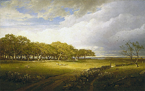 Old Orchard at Newport, 1875 | William Trost Richards | Giclée Leinwand Kunstdruck