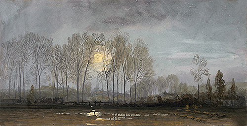 Moonlit Landscape, n.d. | William Trost Richards | Giclée Paper Art Print