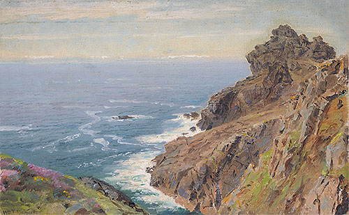 Coast Near Boscastle, Cornwall, c.1878/79 | William Trost Richards | Giclée Leinwand Kunstdruck