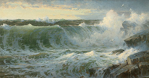 Rocky Surf Off Rhode Island, 1899 | William Trost Richards | Giclée Canvas Print