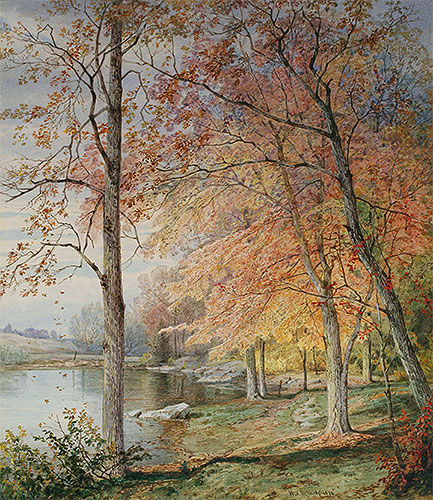 Autumn by a Pond, 1874 | William Trost Richards | Giclée Paper Print