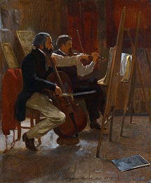 The Studio, 1867 von Winslow Homer | Leinwand Kunstdruck