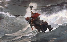 The Life Line, 1884 by Winslow Homer | Canvas Print