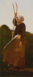 Girl with Pitchfork, 1867 by Winslow Homer | Canvas Print