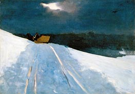Sleigh Ride (Moonlight on the Snow), c.1890/95 by Winslow Homer | Canvas Print