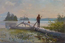 Winslow Homer | An Adirondack Lake (The Trapper) | Giclée Canvas Print