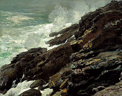 High Cliff, Coast of Maine, 1894 | Winslow Homer | Giclée Leinwand Kunstdruck