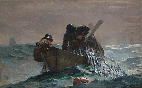 The Herring Net, 1885 | Winslow Homer | Giclée Leinwand Kunstdruck