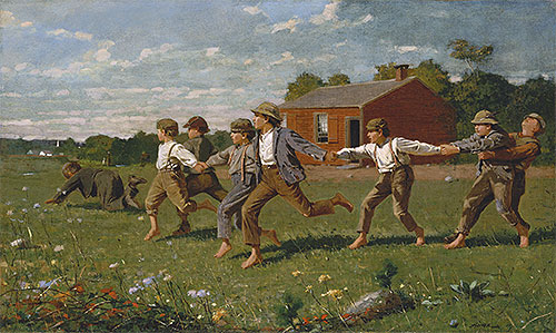 Snap the Whip, 1872 | Winslow Homer | Giclée Leinwand Kunstdruck