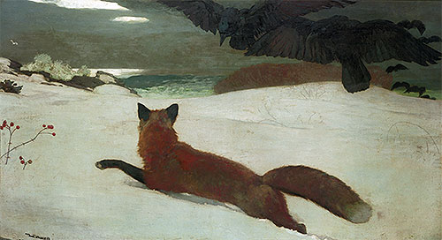 Fox Hunt, 1893 | Winslow Homer | Giclée Leinwand Kunstdruck